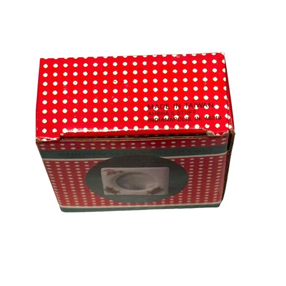 Ceramic Holiday Picture Frame With Santa & Holly Design Festive Decor - Picture 6 of 11